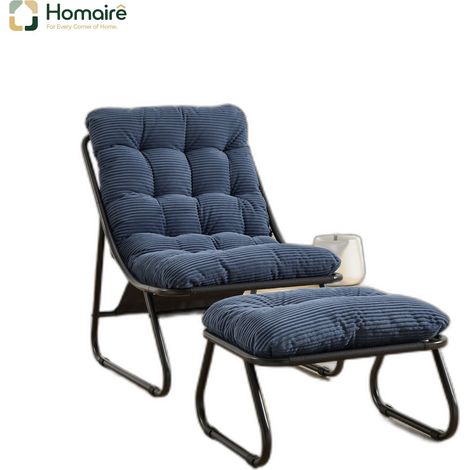 Stahl Rattan Hocker mit Sitzfläche Blau 40 x 40 x 45 cm HOMAIRE (1/5)