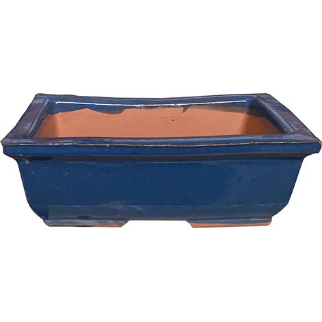 MACETA BONSAI CERAMICA AZUL N3 14x9 CM