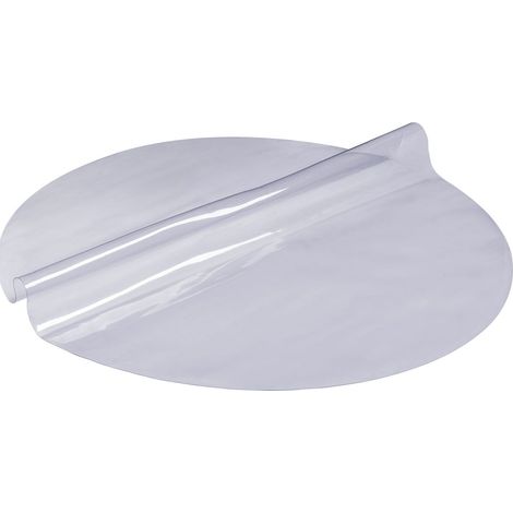Housse de Table Ronde Transparente 48 Pouces en PVC Épais 1,5 mm Protecteur Étanche pour Bureau, Table à Manger et Table Basse (1/5)
