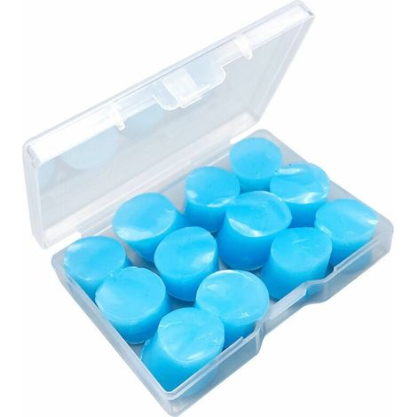 Bouchons d'oreille moulables en silicone souple 12 pièces, bouchons d'oreille anti-bruit réutilisables, adaptés au travail, aux études, au ronflement, à la natation, aux voyages, aux concerts, aux bru (1/5)