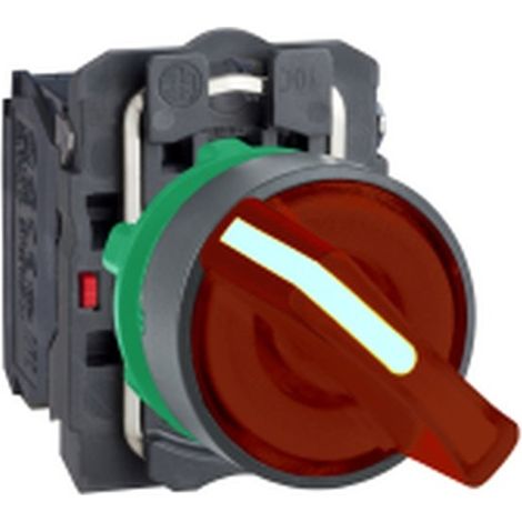 Lámpara LED SEL.LUM. 24V NA+NC color rojo con alta eficiencia energética.