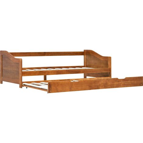 Maison Exclusive - Ausziehsofa Bettgestell Honigbraun Kiefernholz (1/5)