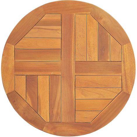 Piano Tavolo in Legno Massello di Teak Rotondo 2,5 cm 50 cm vidaXL