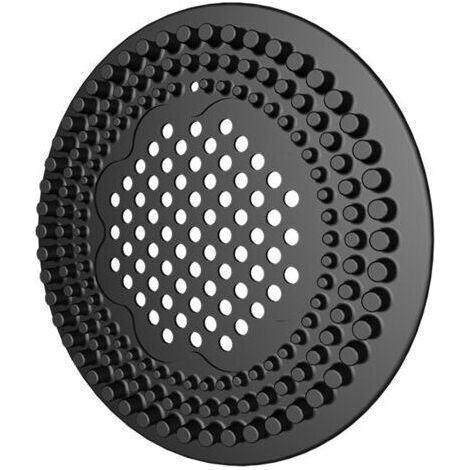 Filtre d'évier de cuisine, filtre à cheveux d'égout de piscine, couvercle de vidange de sol à pression anti-blocage et résistant aux odeurs pour salle de bain (noir) (1/5)