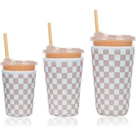 Manchon isolant réutilisable en néoprène pour café glacé — Support durable pour boissons glacées (1/5)