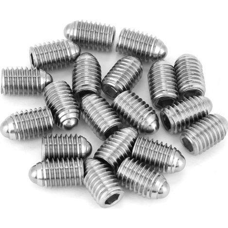 20 Pièces Vis à Bille Ressort Hexagonale Acier Inox M8 10mm (1/5)