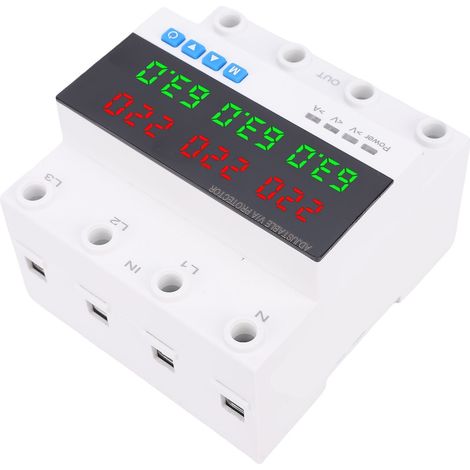 Commutateur Transfert Automatique 63A 4P 3PH Disjoncteur Differentiel Reglable Anti Surtension Sous Tension Surintensite ATS Ecran LED pour Generateur Onduleur (1/5)