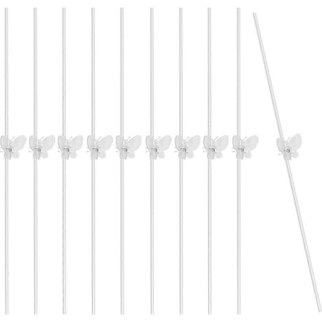 Tuteurs pour fleurs de jardin, lot de 1, 40 cm de long, transparents, faciles à installer et résistants aux intempéries. (1/5)