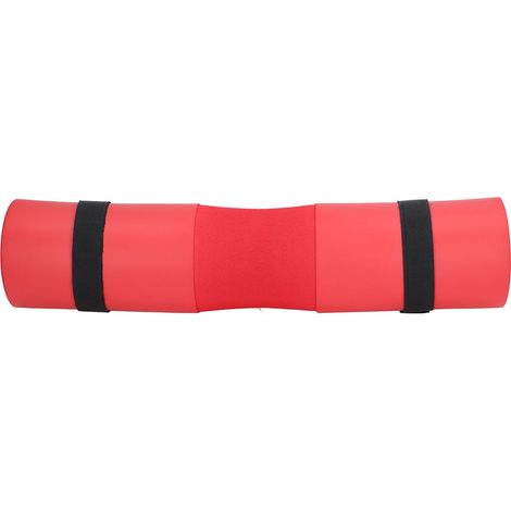 Protège-épaules pour haltérophilie, coussin confortable pour squats et développé couché, rembourrage fitness rouge (1/5)
