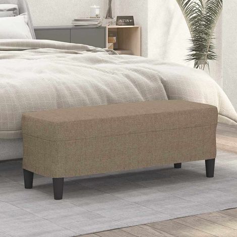 vidaXL Banc Taupe 100x35x41 cm Tissu (1/5)