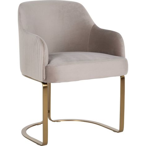 Fauteuil Velvet Khaki élégante et confortable - Khaki velours ignifuge (1/5)