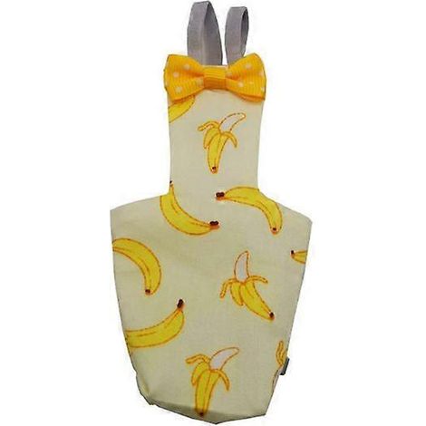 Perruche, perroquet, pigeon : couche-culotte de vol, combinaison de vol pour oiseaux moyens et grands. Taille S - couleur banane.