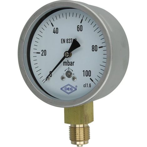 Manomètre à ressort avec capsule gaz 0 - 100 mbar