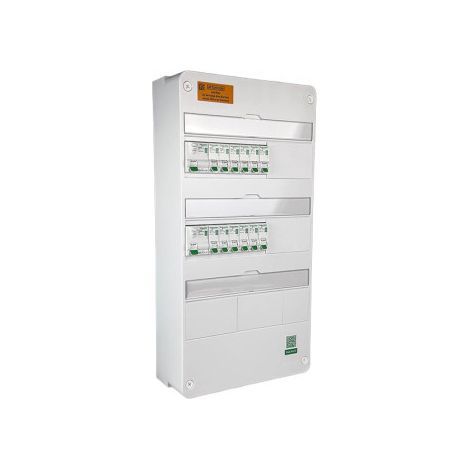 Schneider - Tableau u00e9lectrique pru00e9-u00e9quipu00e9 et pru00e9-cu00e2blu00e9 pour T2 u00e9volutif T3 - Ru00e9si9 - 13 modules - 3 Rangu00e9es XE - Ru00e9f: SCHT3R2ID (1/5)