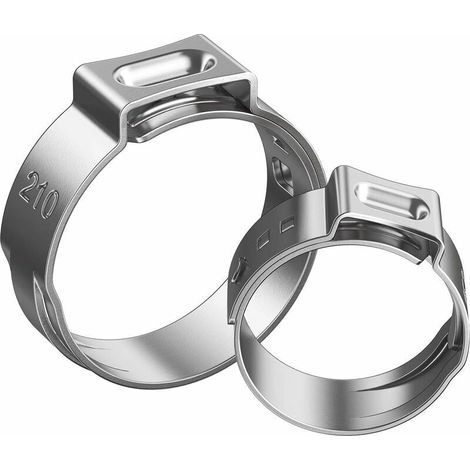AMTOVL 130 Stück Edelstahl-Schlauchschellen, 7–21 mm, Schlauchschellen, Edelstahl-Schlauchschelle, TÜV-zertifiziert, zur Befestigung flexibler Schläuche