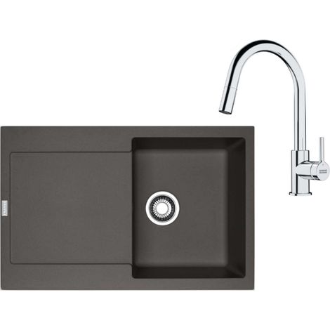 Franke - Set da cucina G258ŠB, lavello in fragranite MRG 611 e miscelatore FS 3229.031, grigio ardesia/cromo 114.0720.185 (1/2)
