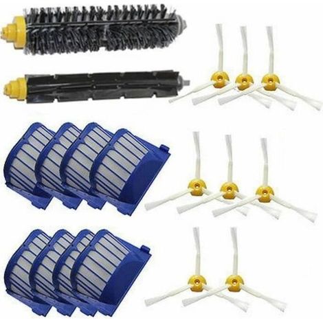Kit De 18 iRobot Roomba Aspirateur Robot Filtre + Brosse Latérale Pour 600 536 551 552 529 564 595 601 602 610 620 630 650