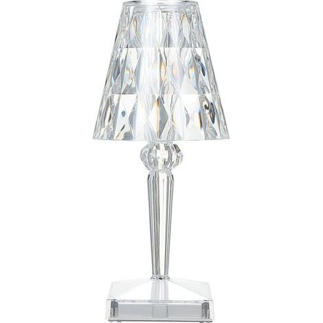Lampe de table en cristal diamant, lampe de chevet rechargeable USB en cristal, température et luminosité réglables, tactile (1/5)