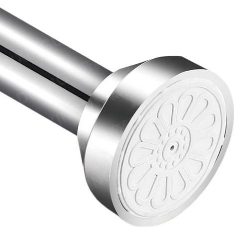 Tringle à rideau de douche, en acier inoxydable SUS304, sans perçage, extensible de 50 à 80 cm, charge 16 kg, antirouille, antidérapante, diamètre 25 mm, tringle à vêtements (1/5)