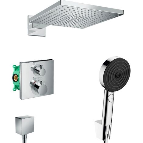 Hansgrohe Ecostat Raindance Pulsify All-in-1-Einbauduschset mit 300 XXL-Kopfbrause + 3-Strahl-Performance-Handbrause