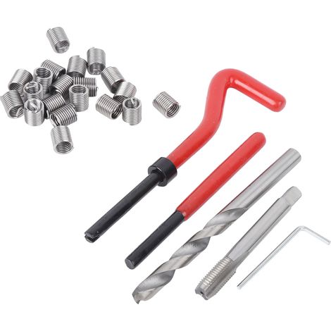 Kit de réparation de filetage M8 (25 pièces) : taraud, foret et outils de réparation de filetages endommagés (1/5)