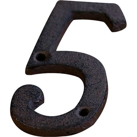 House Numbers - Cast Iron - Black Coated - DIY Letter And Number Set - For Exterior Wall Decoration - 26 Letters 10 Numbers 2 Symbols