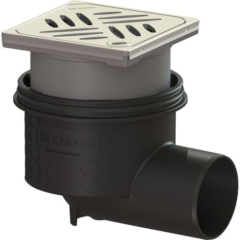 -Boden-/Deckenablauf Ecoguss DN 70, seitlich, Designrost (1/2)