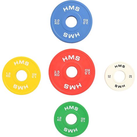 Juego de discos de pesas olímpicas, 0,5-2,5 kg, 5 pares