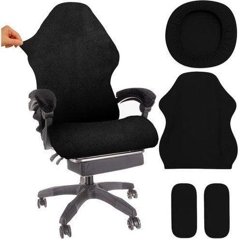 Funda de silla dunmoon negra poliéster 83x57 cm