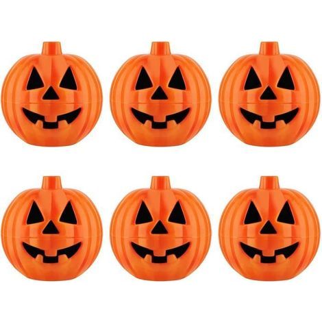 Mini Pumpkin Boxes - Set of 6 - Orange - 6.5 cm - Halloween Decor (1/4)