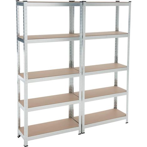Steckregal Werkstattregal Kellerregal Schwerlastregal Metallregal Lagerregal Verzinkt / 2x 170x75x30cm 700kg
