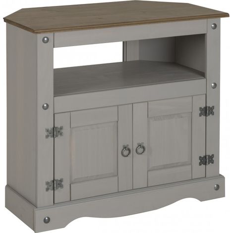 Corona Grey Wax Corner TV Unit