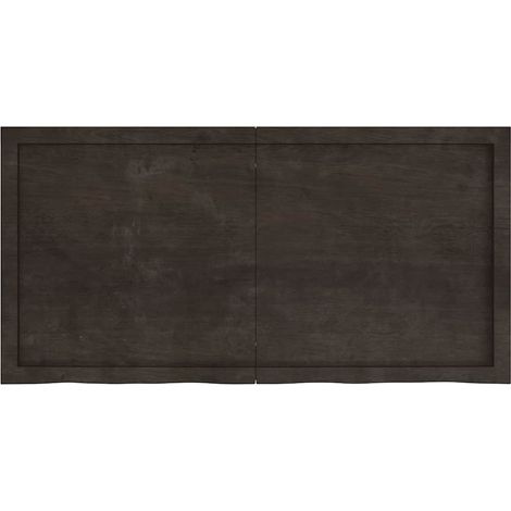 Étagère murale Étagère flottante marron foncé bois chêne massif traité (1/5)