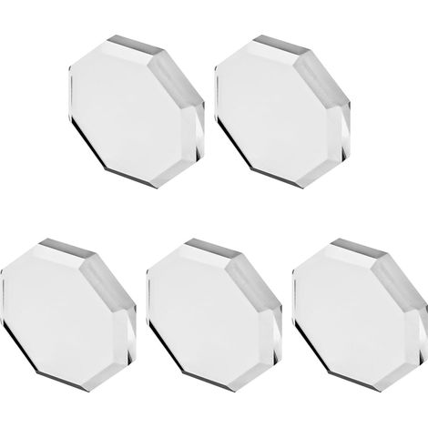 Lot de 5 poids en papier de verre, poids à motif de tissu pour couture, bord lisse, bloc de verre décoratif transparent pour confection de vêtements, fabrication de motifs, découpe (1/5)