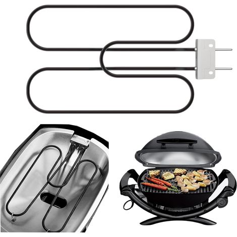 Élément Chauffant, Pièce De Rechange Élément Chauffants 66816 Pour Weber Q240 Q2400 Gril éLectrique Gril Tube Chauffant Adapté 230V 2200W Élément Chauffants Pour Weber Q240 Q2400 Gril Extérieur (1/5)