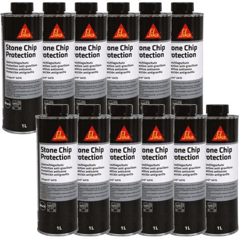 Lot de 12 revêtements anti-gravillons SIKA Sikagard 6470 - Noir - 1L