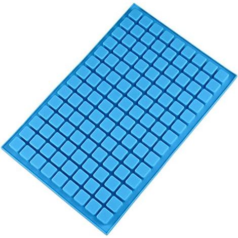 2er-Set quadratische Silikonformen mit 126 Mulden für Gummibärchen, Pralinen, Bonbons, Eiswürfel, Gelee, Trüffel und vieles mehr. (1/4)