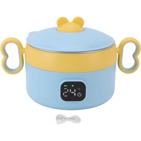 Elektrischer Speisenwärmer mit wiederaufladbarer Edelstahl-Lunchbox, USB-isoliert für Zuhause und unterwegs (1/5)
