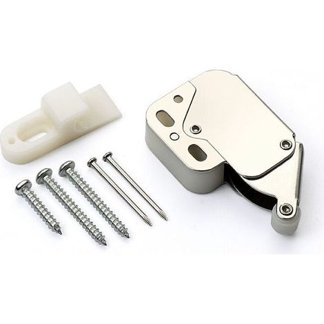 Armoires à loquet à Poussoir avec Serrure à Poussoir avec Portes croisées Butée de porte de cuisine, tiroir, fermeture silencieuse, magnétique, poussoir pour ouvrir, amortisseur tactile, (1/4)