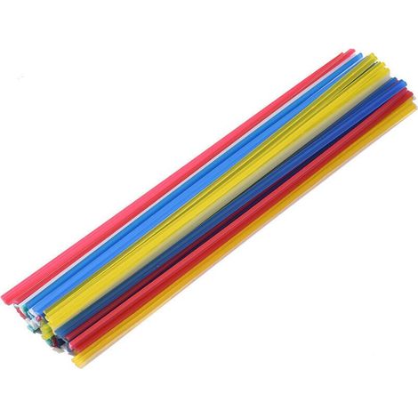 50 PCS PP Baguettes de Soudage en Plastique Polypropylène Basse Densité Tiges Plates pour Pare-chocs de Voiture Tuyau en Plastique Chicanes de Voiture (25cm / 9.84in) - Multicolore (1/5)