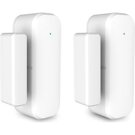 Capteur de Porte Intelligent 2 Paires, Alarme de Capteur de Porte de FenêTre WiFi, Capteur de Contact pour la SéCurité à Domicile, Domotique (1/2)