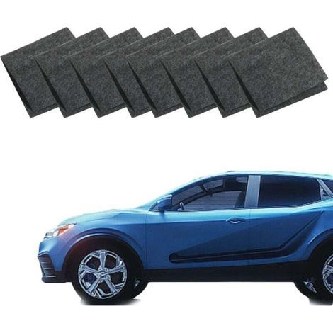 8er-Pack Nano-Glitzer-Autokratzer-Reparaturtuch, Mehrzweck-Nano-Zaubertuch, 2024 verbessertes Anti-Kratz-Tuch zur Reparatur kleiner Autokratzer (Schwarz-Grau, 20 x 10 cm) – Crezuo