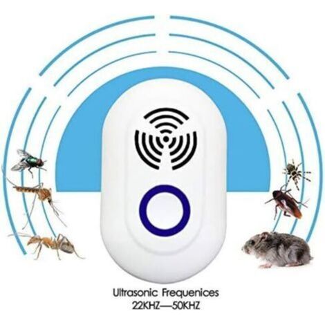 Répulsif Souris et Rats Ultrasons - Appareil Electronique Contre Rongeurs, Insectes, Cafards, Nuisibles, Ecologique, Naturel, Bio, Contre Rongeurs, Loir, Belette, Grenier (Packs) (1/4)