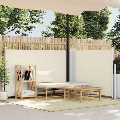 Auvent latéral rétractable - Auvent de jardin Soleil imperméable Crème 100 x 600 cm BV159023 - BonneVie (1/5)
