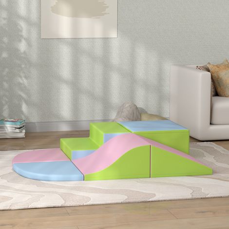 Module en 6 parties pour favoriser le développement de la motricité des bébés, parcours de motricité en mousse EPE pour enfants d'âge préscolaire, multicolore (1/5)