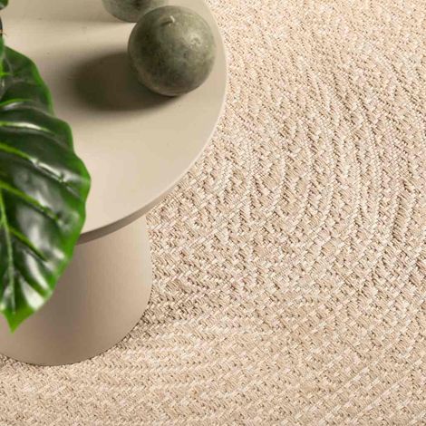 Teppich ZIZUR Beige 200x290 cm Jute-Optik Indoor und Outdoor
