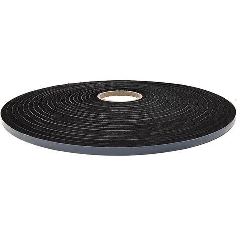 EPDM Mousse noire Longueur : 10 m Rouleau de Adhésif d'un côté (6 mm x 5 mm)