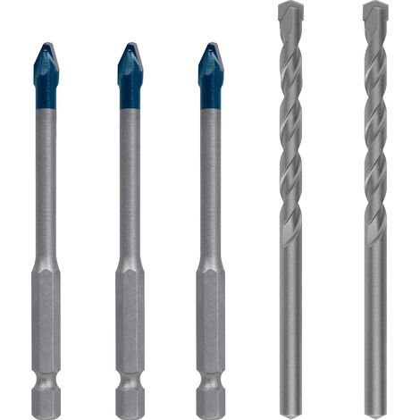 5x Coffrets de forets EXPERT HEX-9 Hard Ceramic (pour Carrelages durs, Carreaux tendres, Ø 6 mm, Professional Accessoire Perceuse/Visseuse à percussion, Perceuses/visseuses rotatives) (1/5)