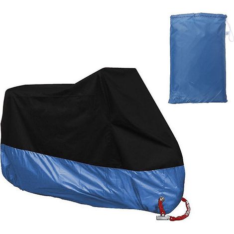 Housse de protection universelle pour moto, quad et scooter, imperméable, anti-poussière et anti-UV - Taille XL (noir et rouge) (1/3)