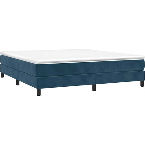 Struttura Letto a Rete a Molle Blu Scuro 180x200 cm in Velluto vidaXL